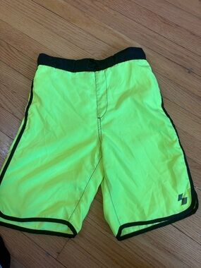 The Children's Place Neon Yellow Swim Trunks with Black Trim